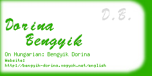 dorina bengyik business card